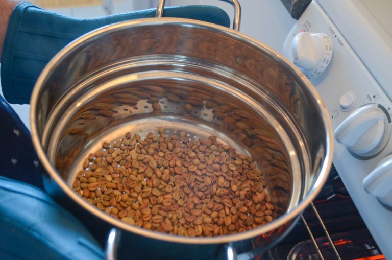 roast coffee beans in the oven