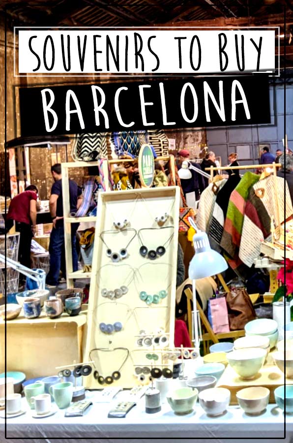 Pinterest image souvenirs from Barcelona