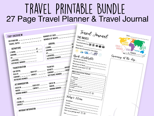 travel planner bundle