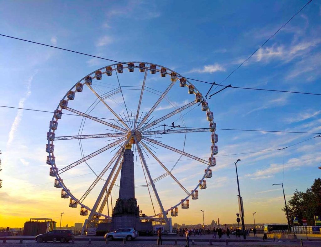 Brussels hidden gem ferris-wheel-at-sunset