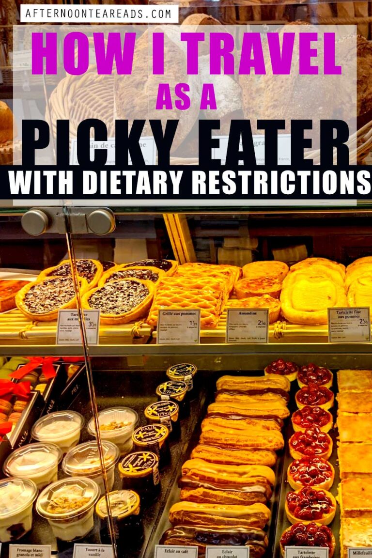 Pinnable Image: How I Travel as a picky eater with dietary restriction pastries an breads
