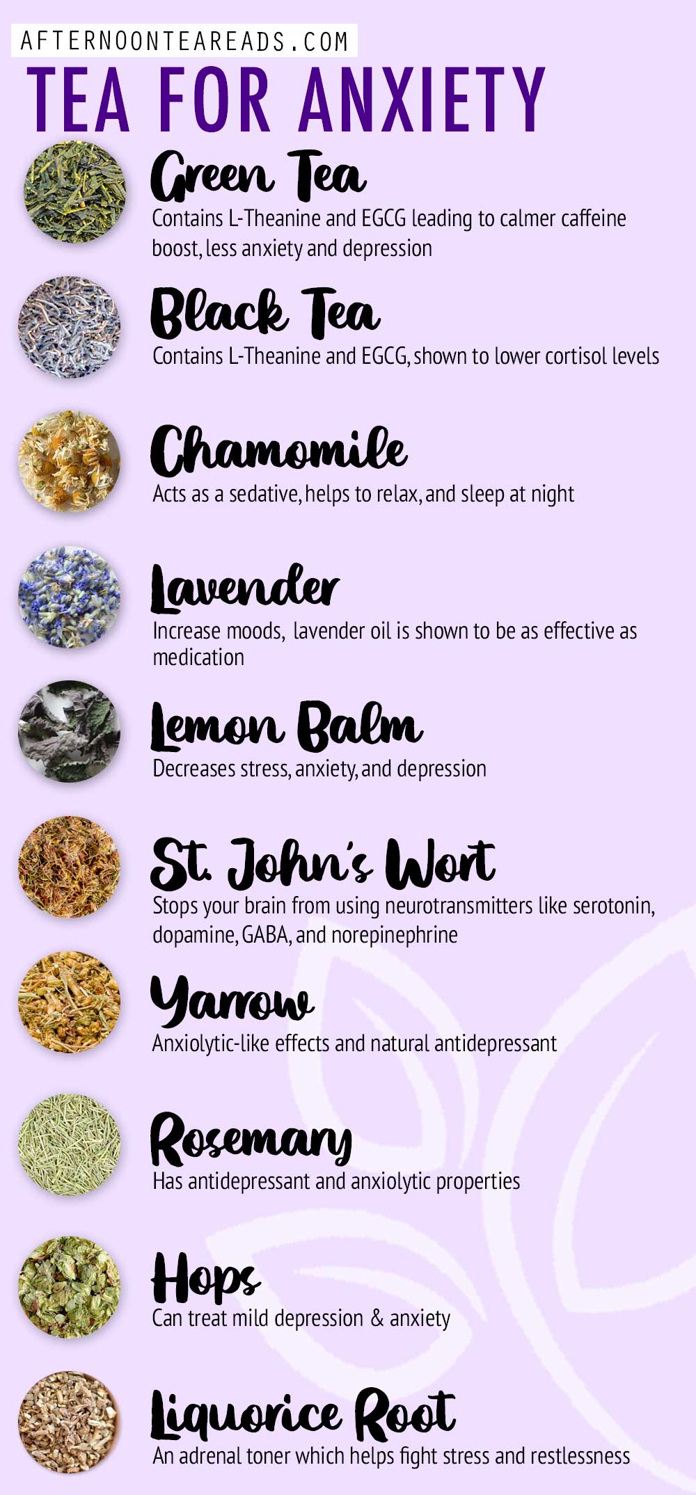 Top 10 Best Teas For Anxiety To Stay Calm & Stress Free! | Afternoon ...