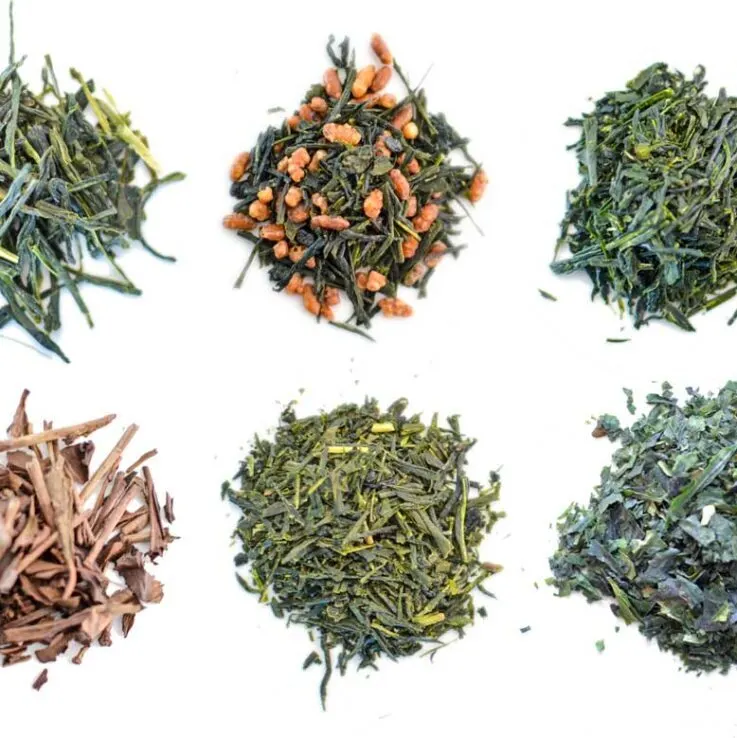 green tea from above all the types