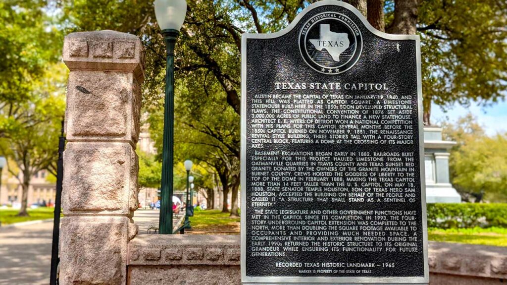 self-guided-tour-texas-state-information-plaques-in-austin