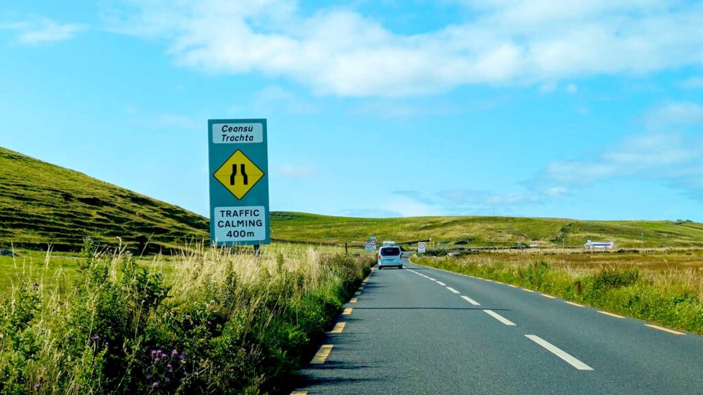 traffic-calming-driving-in-Ireland-near-cliffs-of-mher