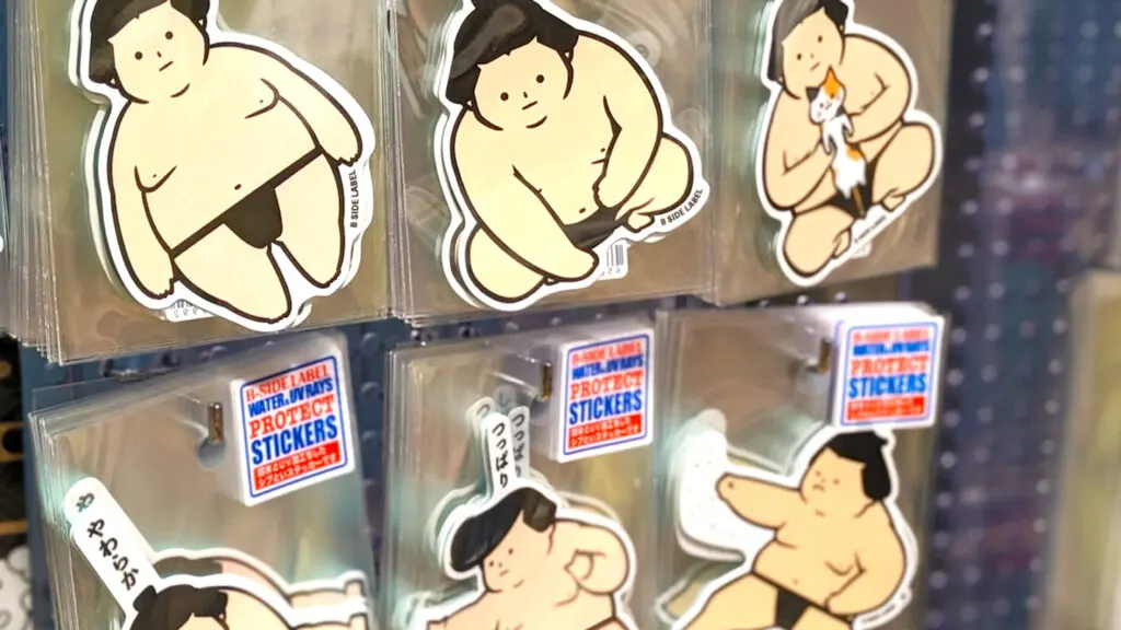 sumo-wrestling-stickers-souvenirs-in-japan